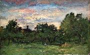 Charles-Francois Daubigny Landscape oil painting on canvas